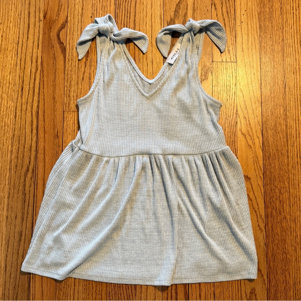 Light Gray GILLI Tank with Bow Straps